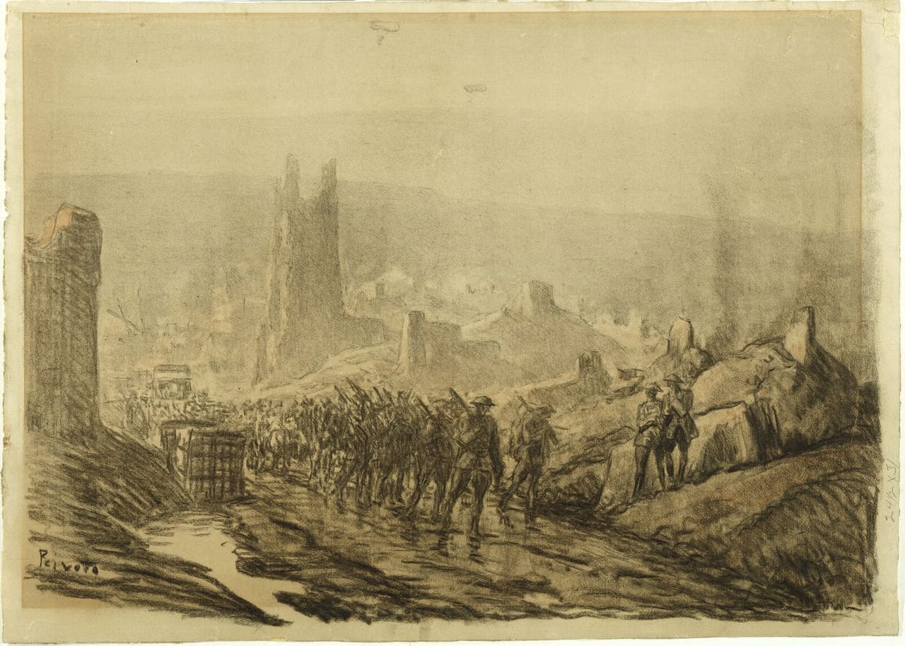 Troops Leaving Esnes